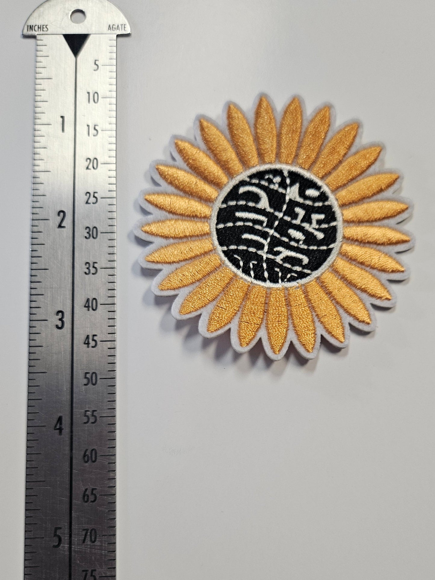 Iron On Patch - Sunflower Peace & Love