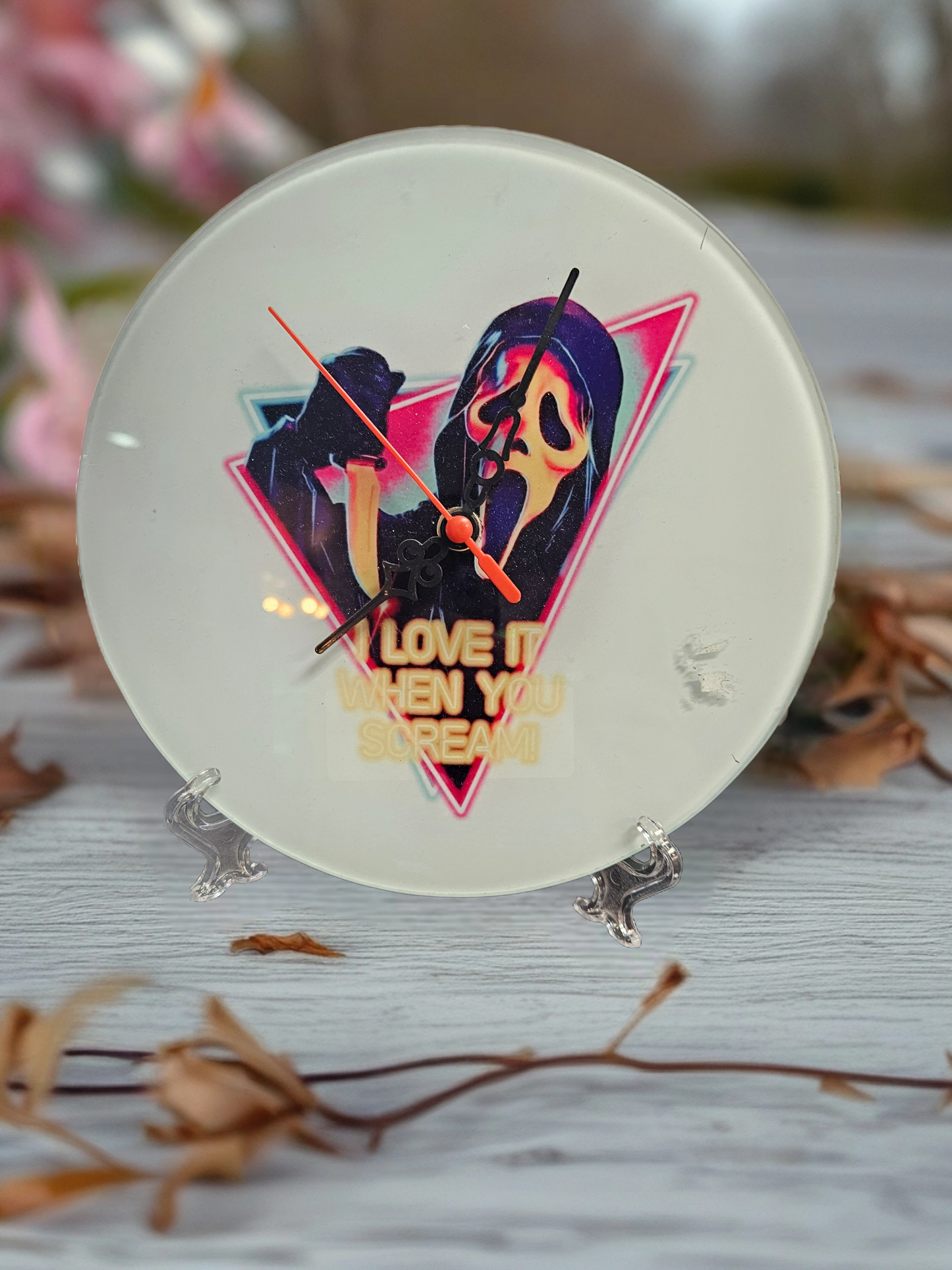 Glass Clock - Horror Themed