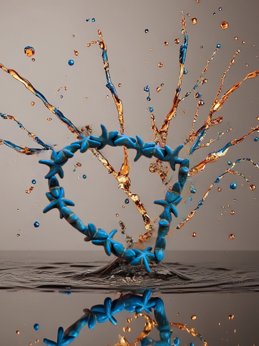 Stretch Bracelet WITH blue Star fish