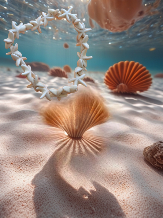 Stretch Bracelet WITH White Star fish