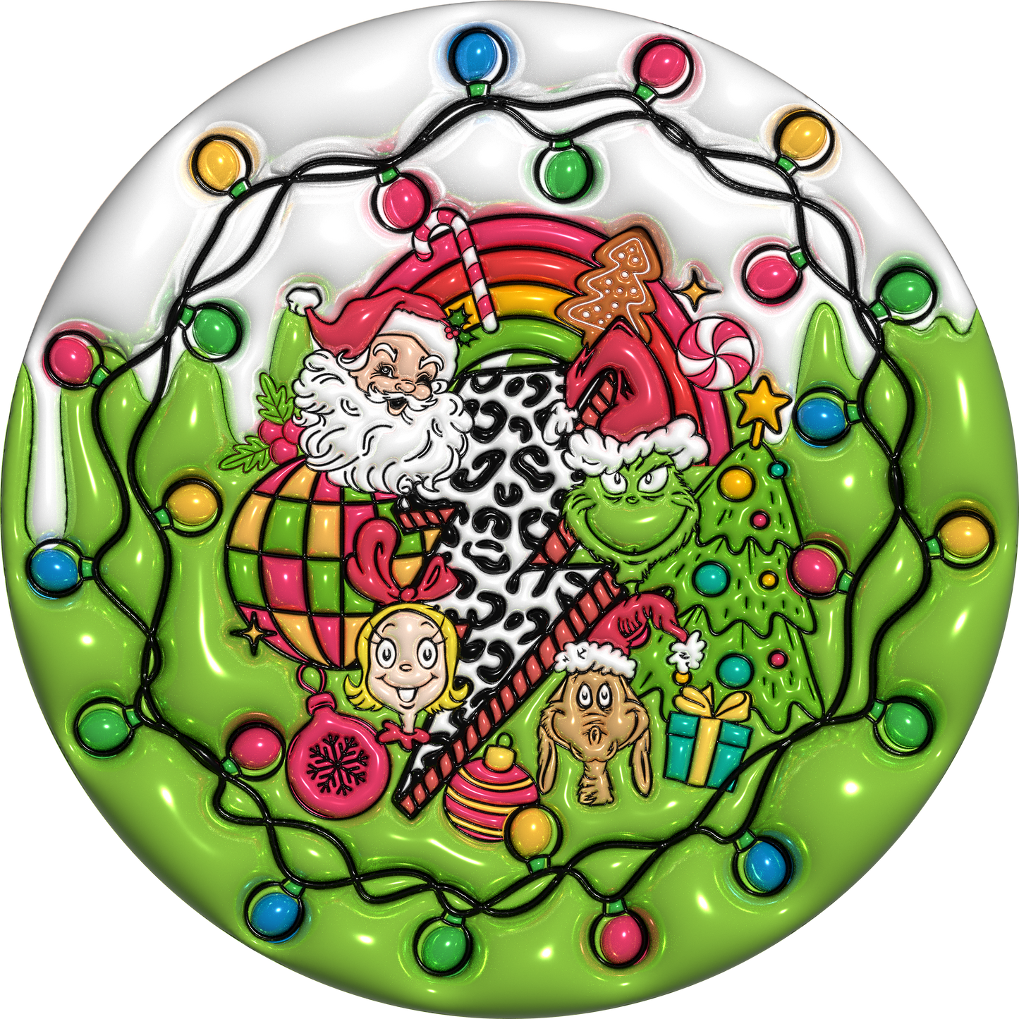 Grinch Ornament - Santa and Grinch Characters