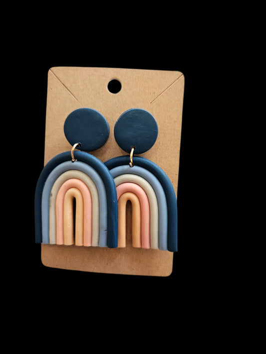 Rainbow Clay Earrings