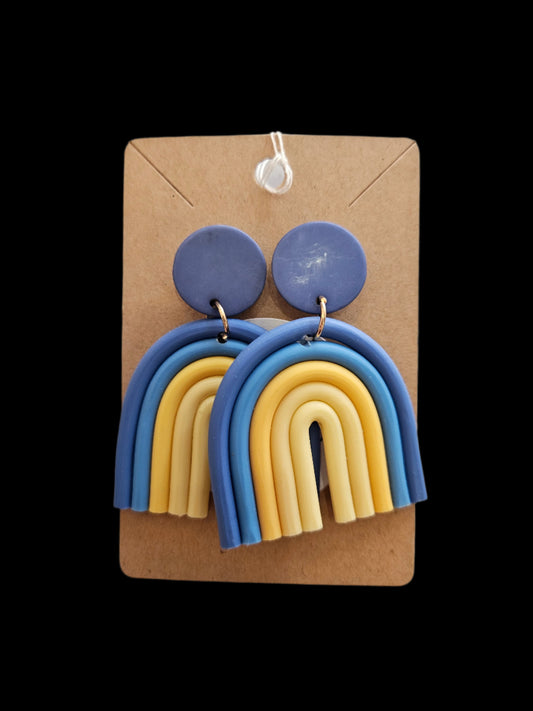 Rainbow Clay Earrings