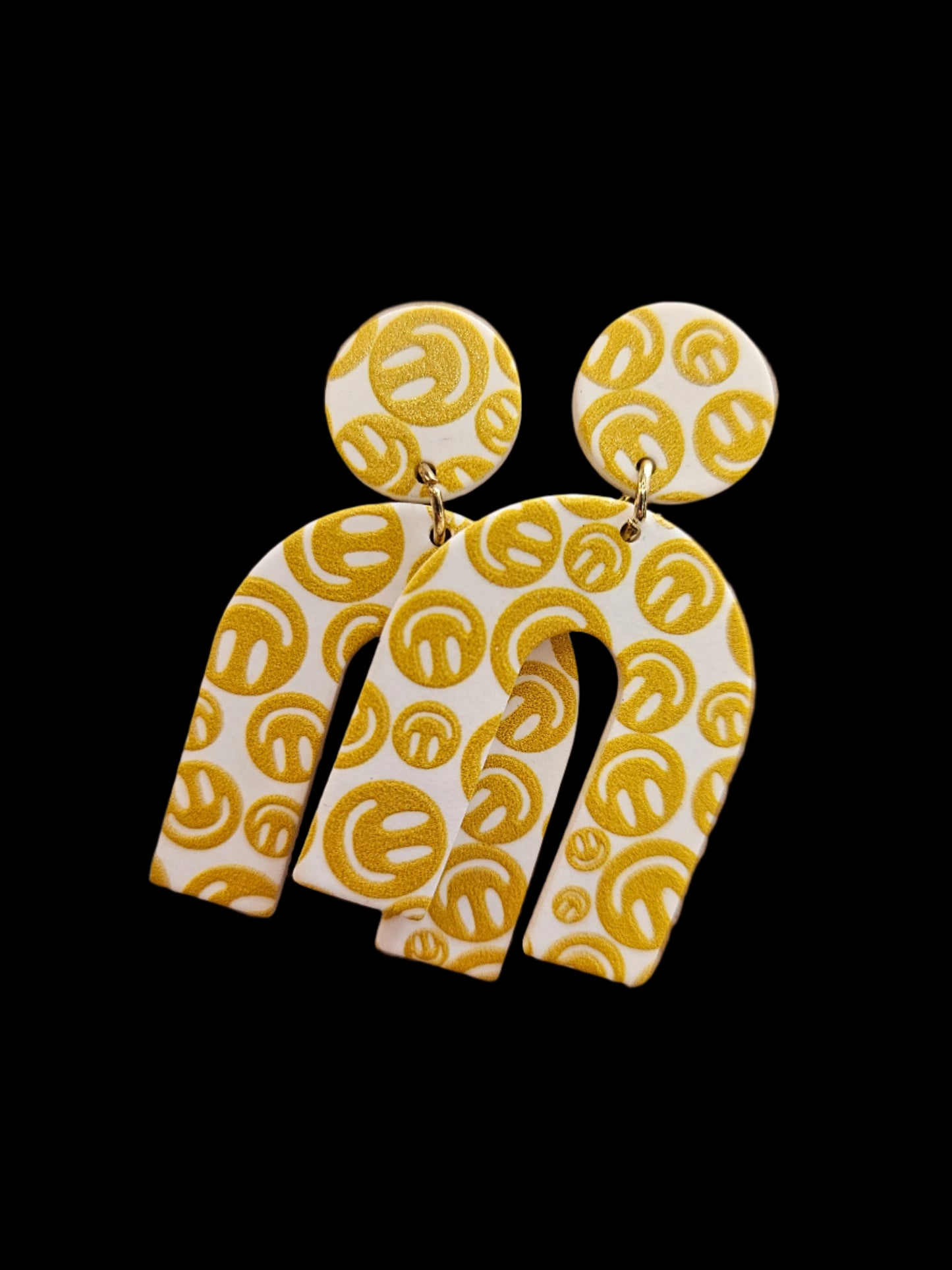 Smiley Face Clay Earrings