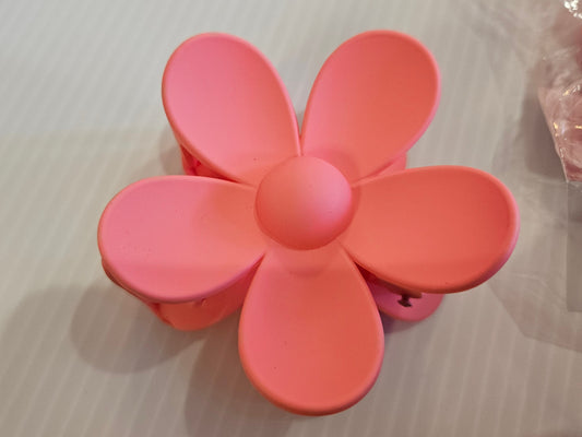 Pink Flower Hair Clip