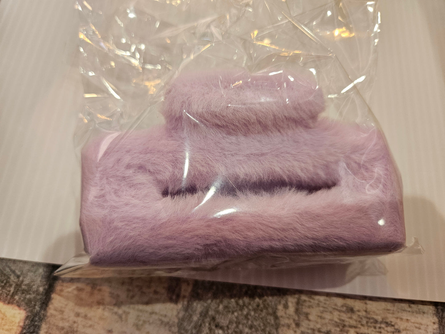 Fuzzy Pink Hair Clip