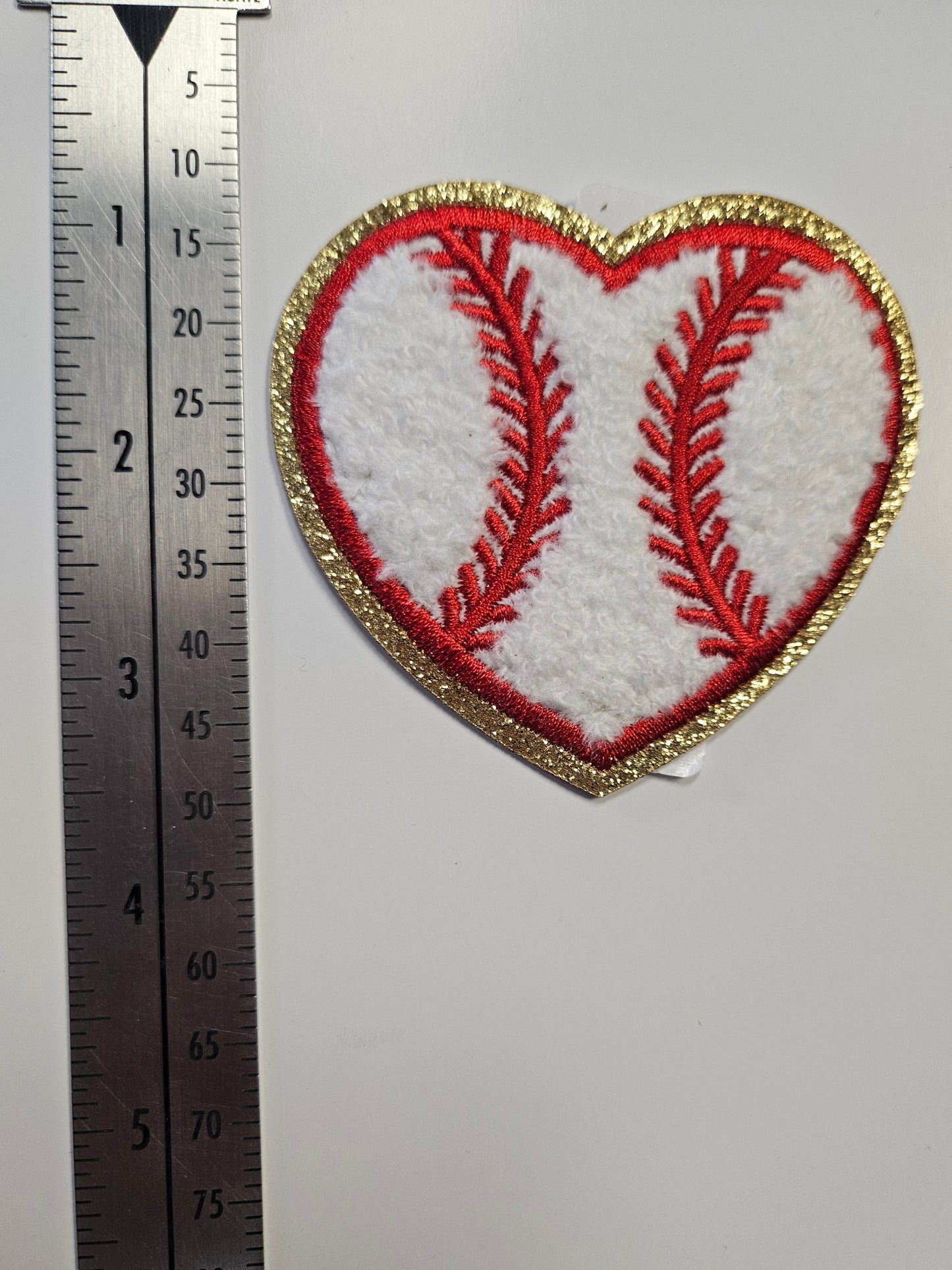 Iron On Patch - Baseball Heart