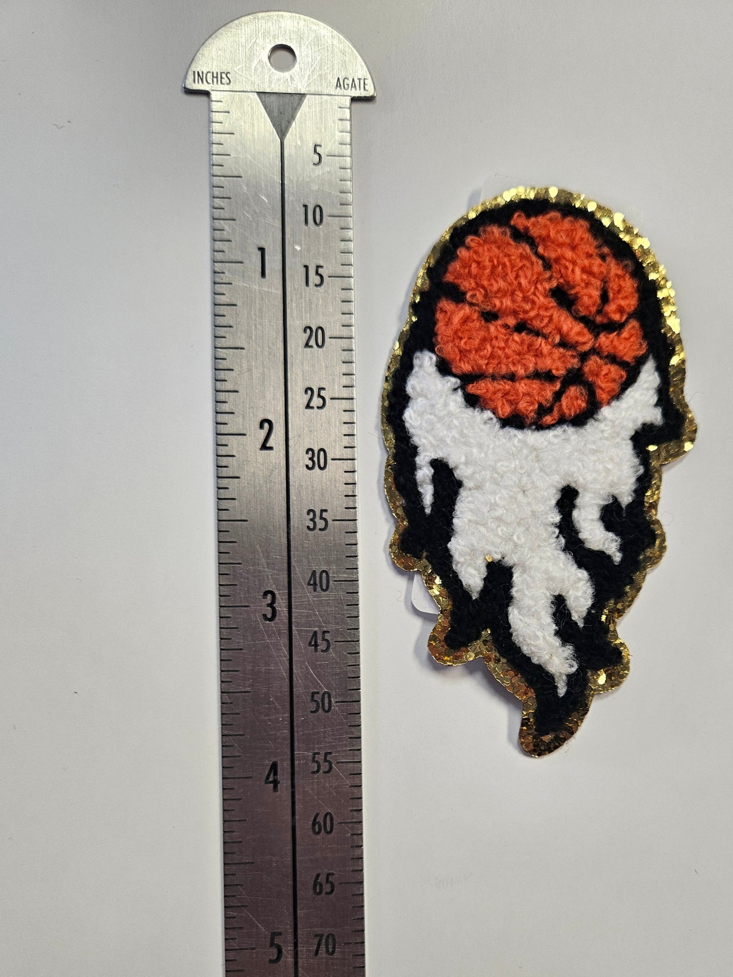 Iron On Patch - Basketball on Fire