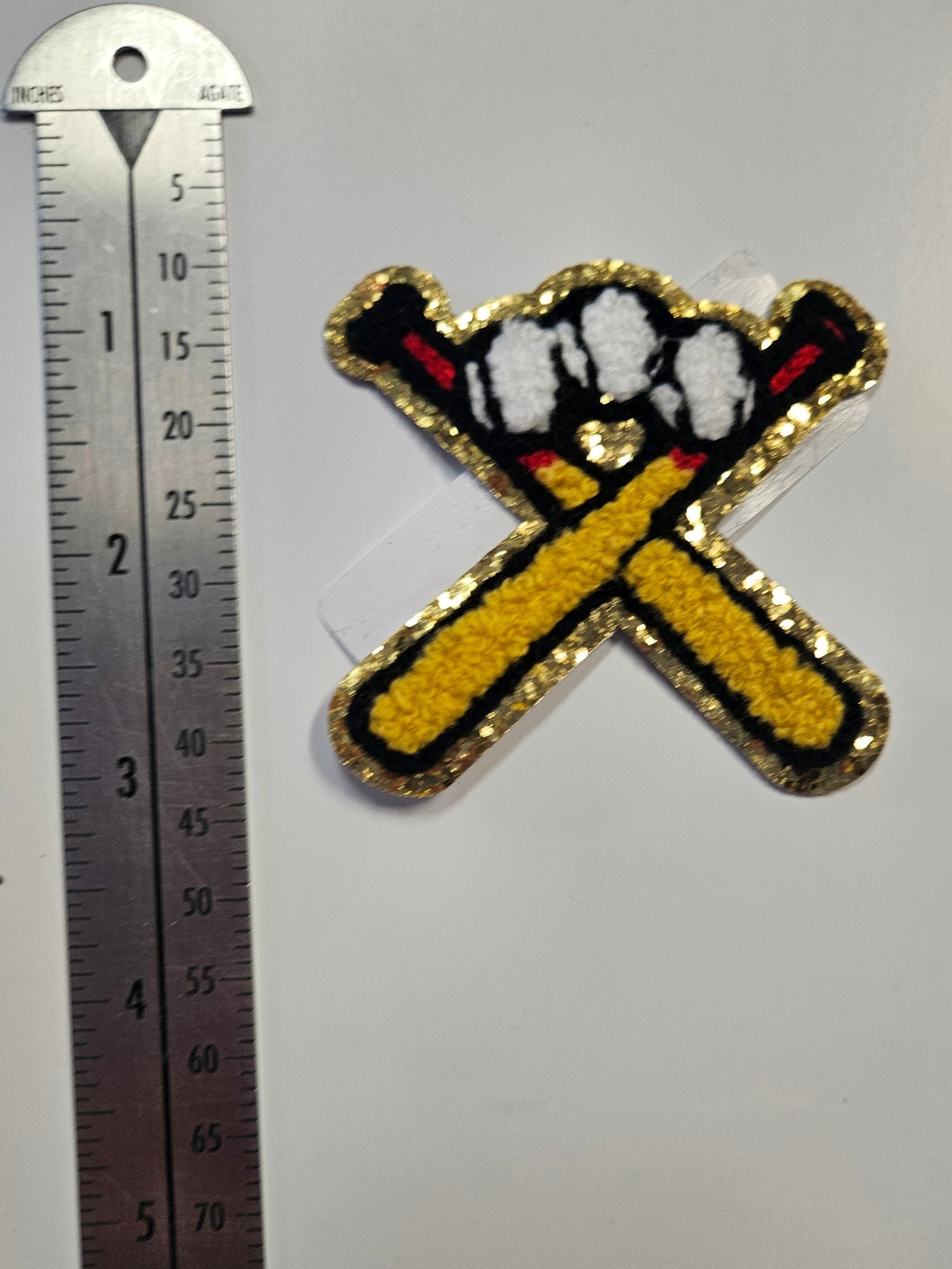 Iron On Patch - Baseball and Bats