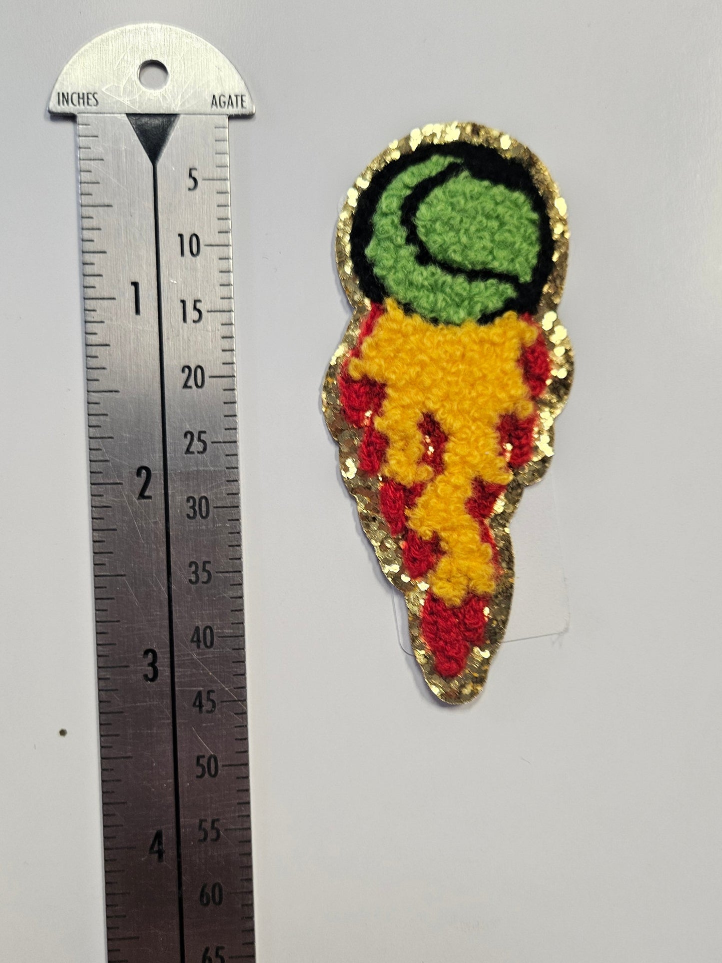 Iron On Patch - Tennis Ball on Fire