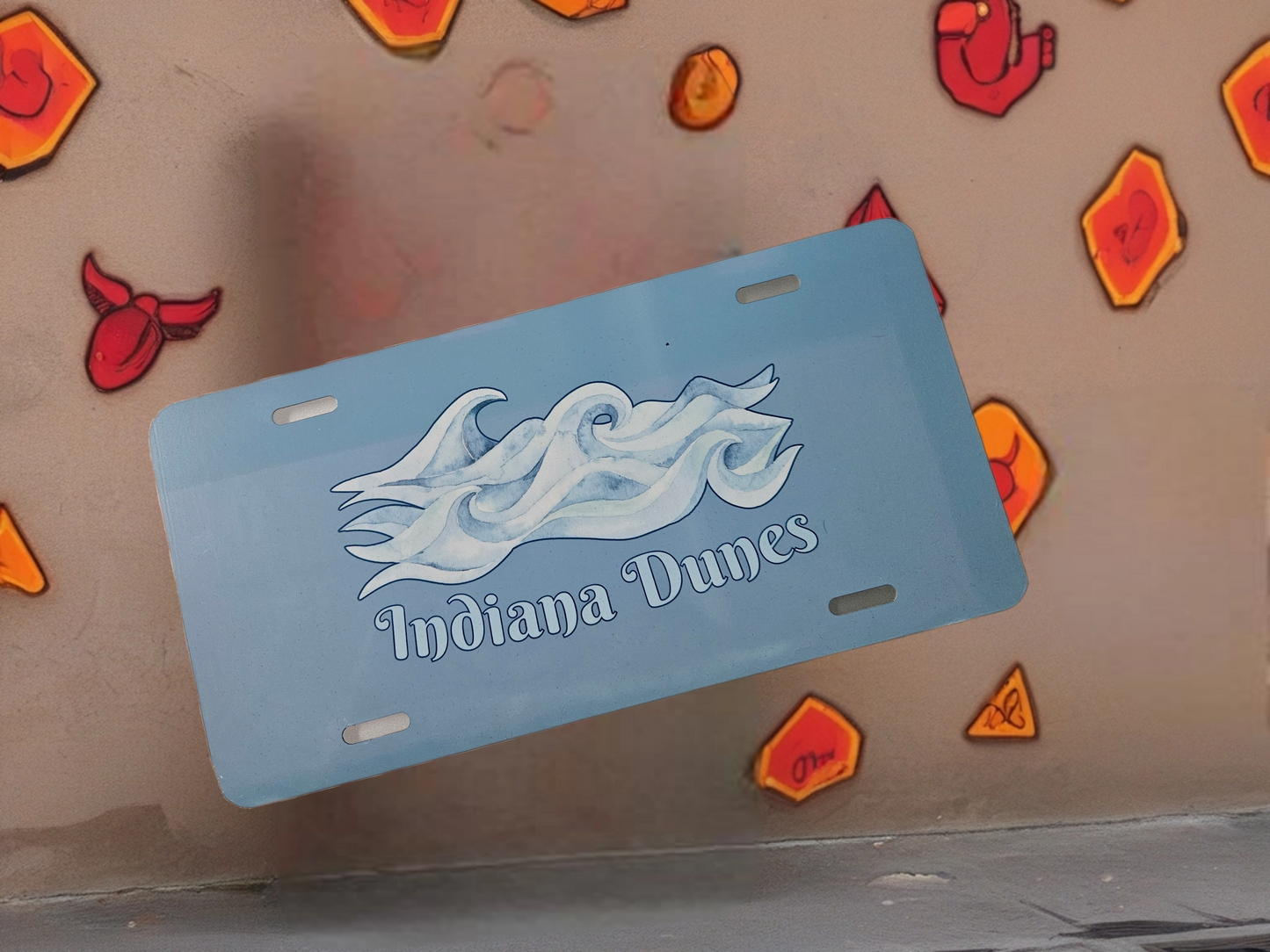 License Plate - Indiana Dunes Waves
