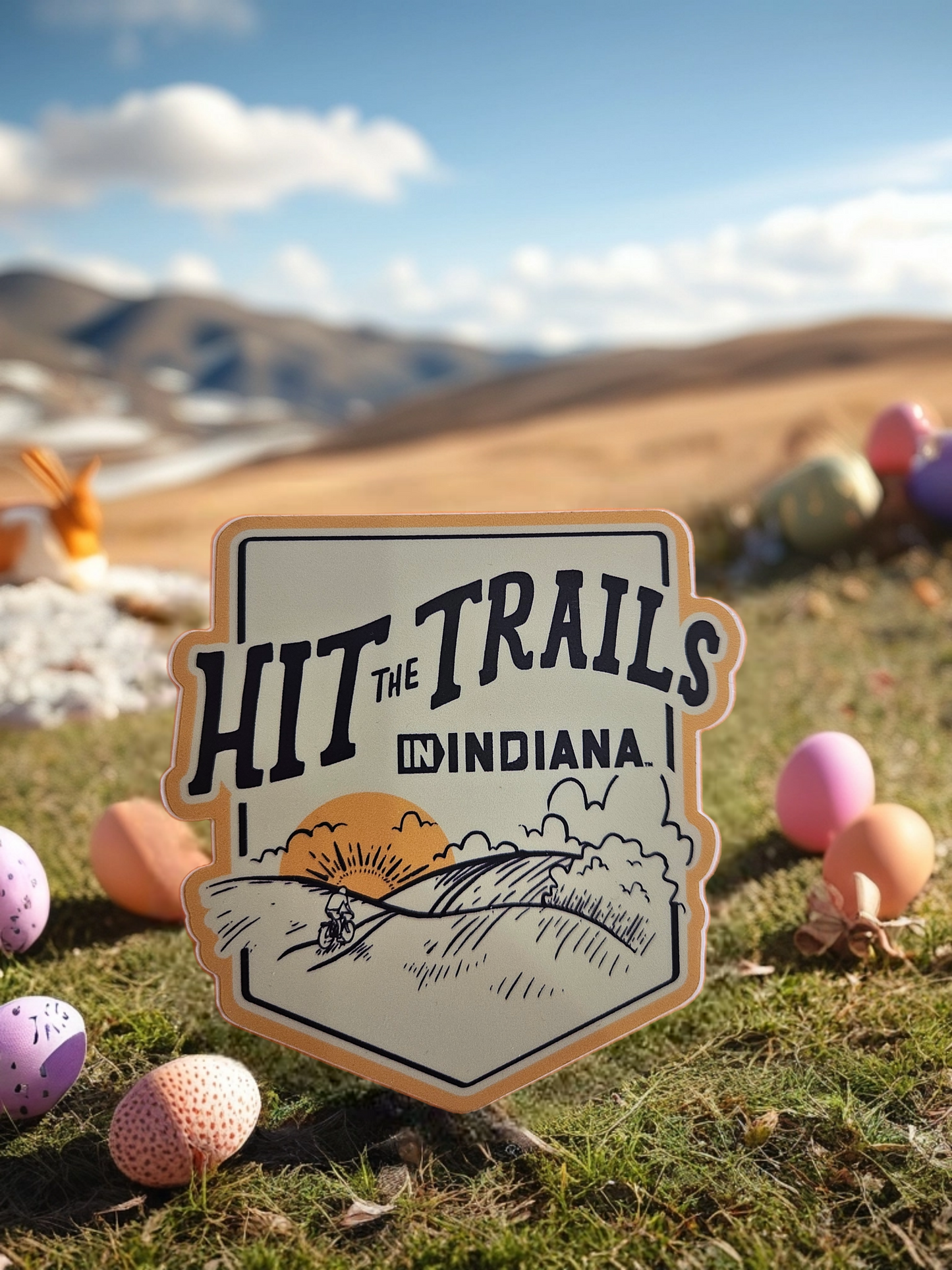 Hit the Trails Indiana - Decal Sticker